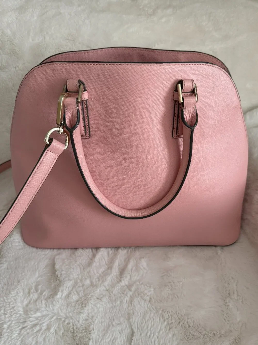 Tory Burch Robinson Open Dome Pink Leather Satchel Bag - Picture 6 of 16